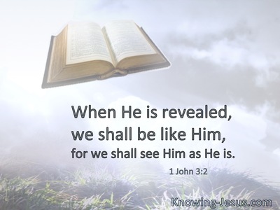 When He is revealed, we shall be like Him, for we shall see Him as He is.
